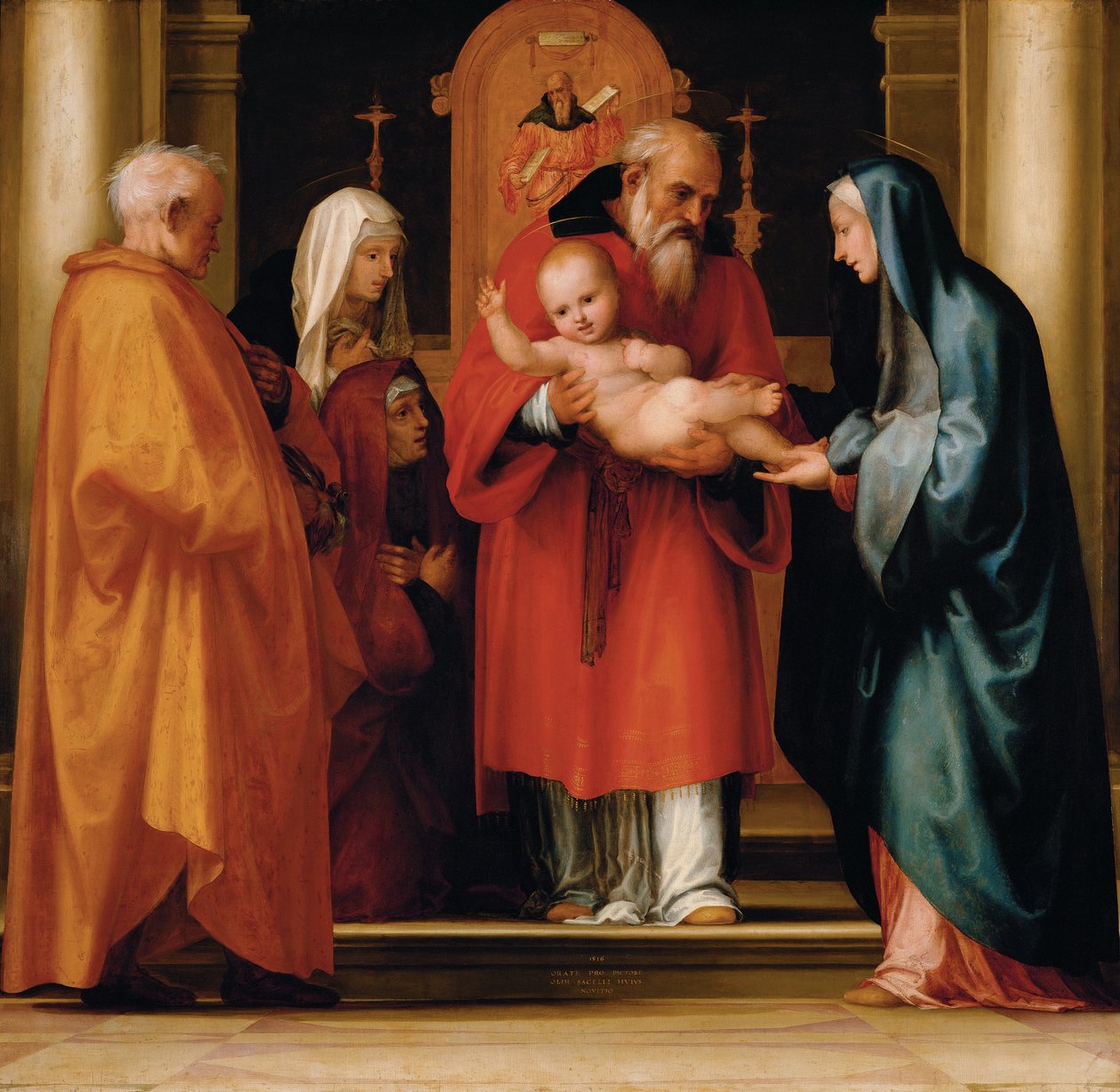 Scenen av Kristus i templet av Fra Bartolomeo