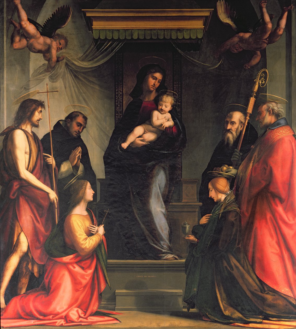 Madonna och barn med heliga av Fra Bartolommeo