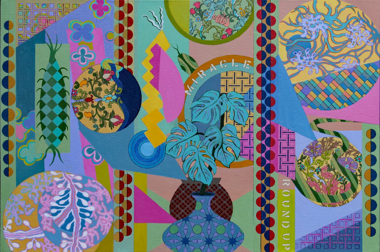 Jardin Sauvage, 2023 (akryl på duk) av Frances Ferdinands