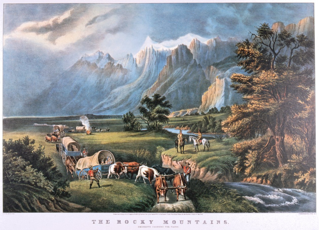 Klippiga bergen, c1834-c1876 av Frances Flora Bond Palmer