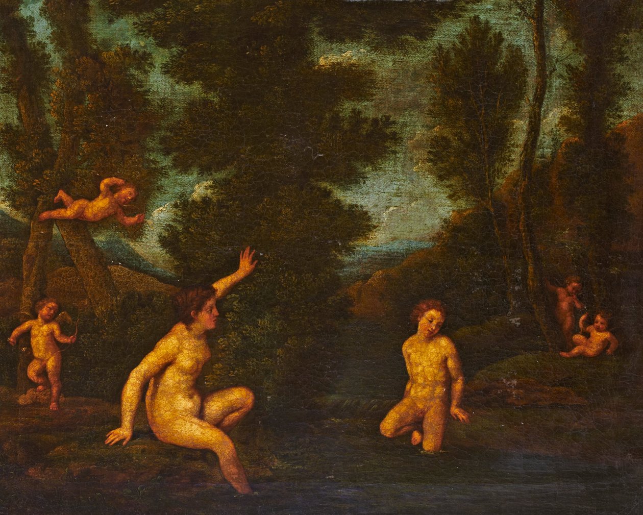 Salmacis och Hermafrodit av Francesco Albani