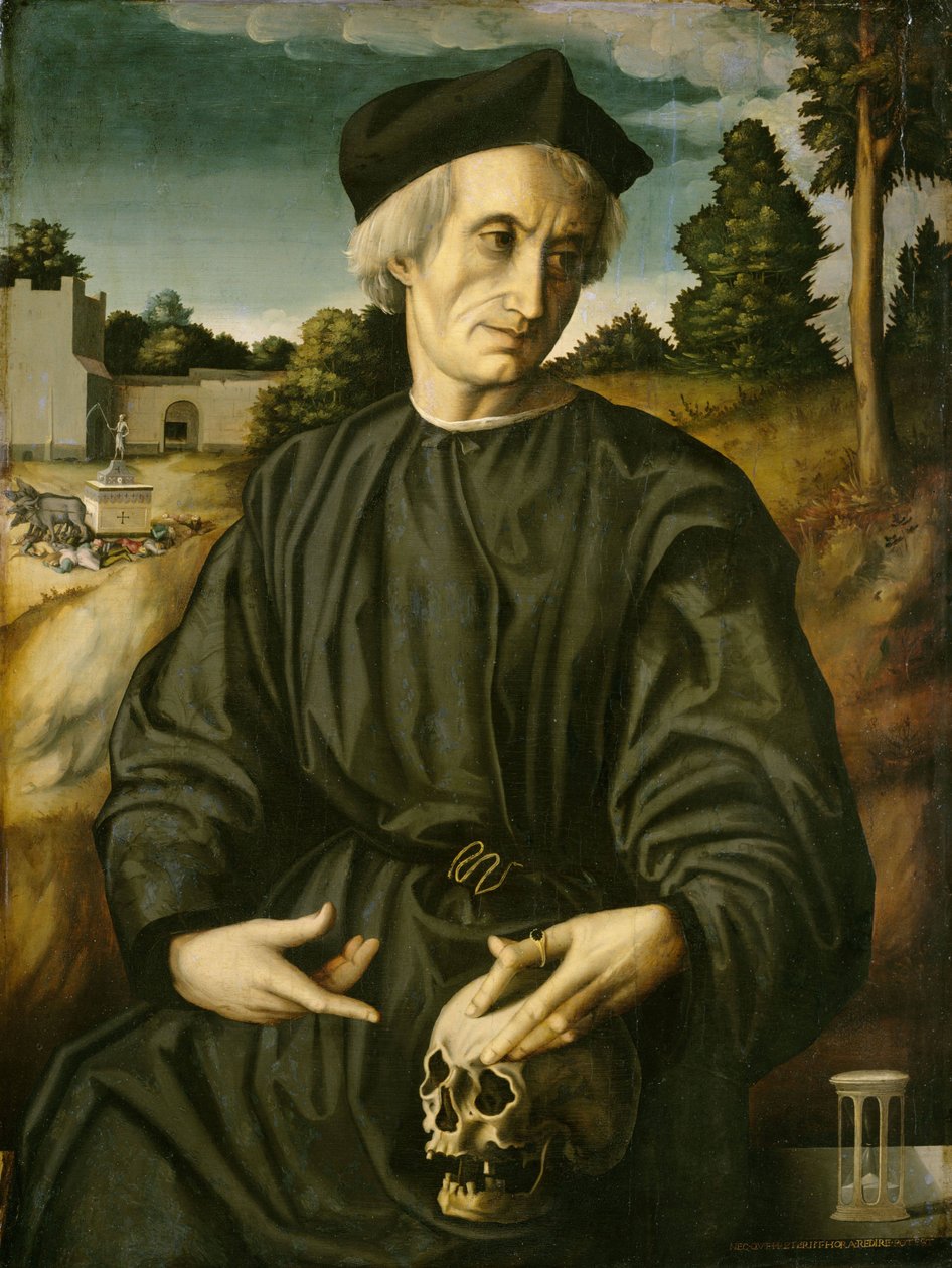 Porträtt av påven Hadrianus VI. som präst av Francesco Ubertini Bacchiacca