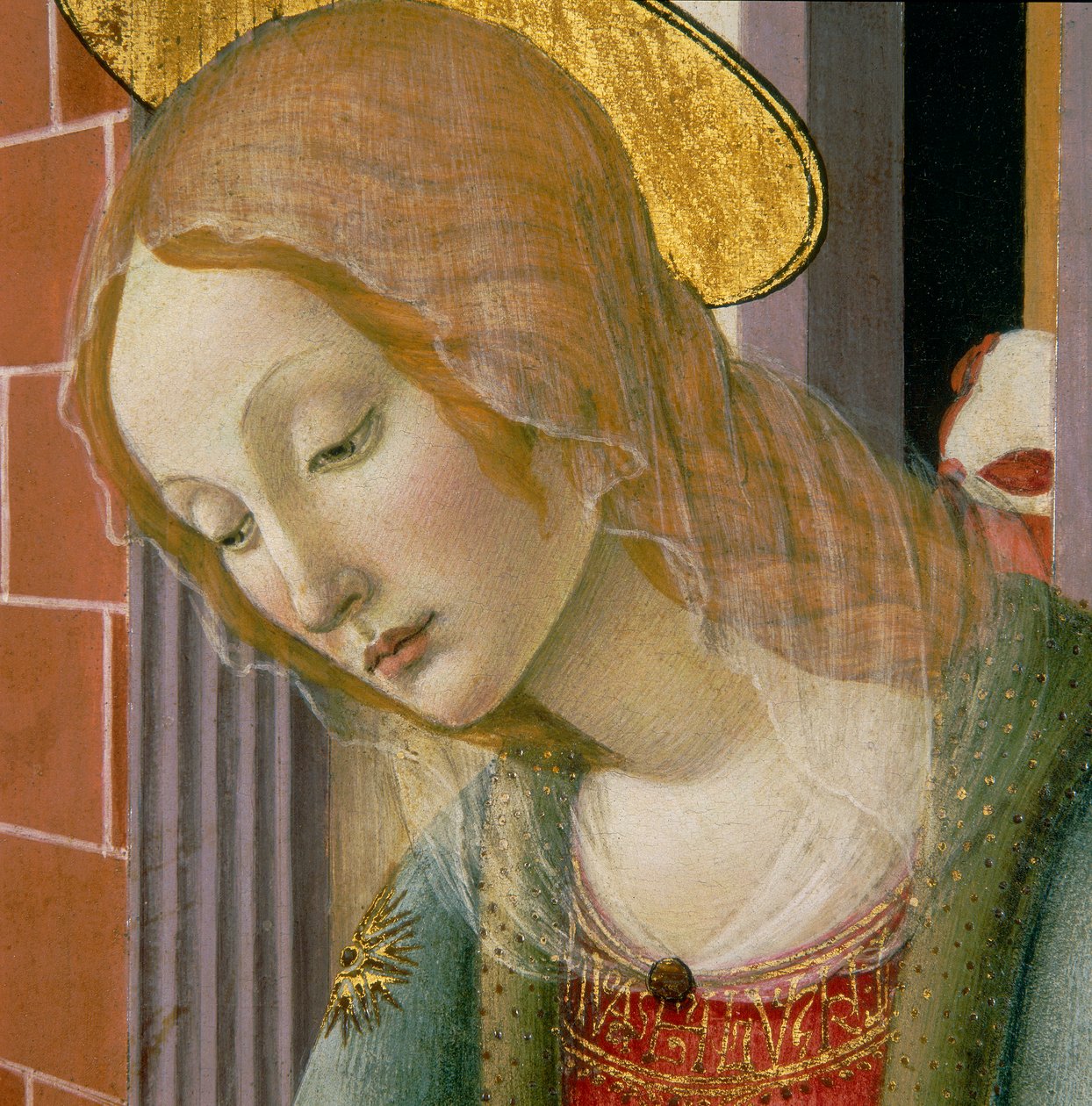 Jungfruns ansikte, detalj av Francesco Botticini