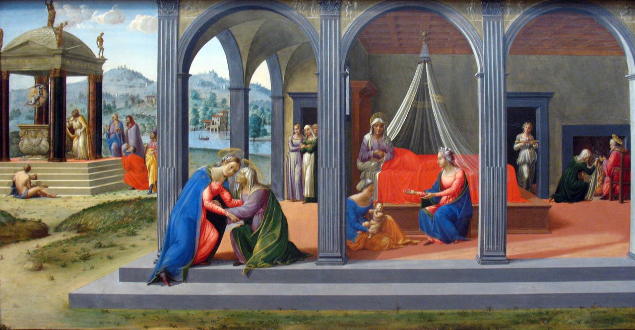 Szenen aus dem Leben Johannes des Täufers av Francesco Granacci
