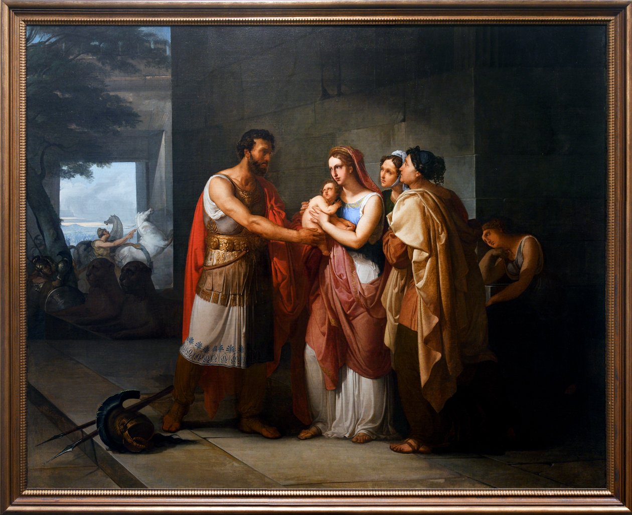 Hector hälsar Andromaca och Astyanax av Francesco Hayez