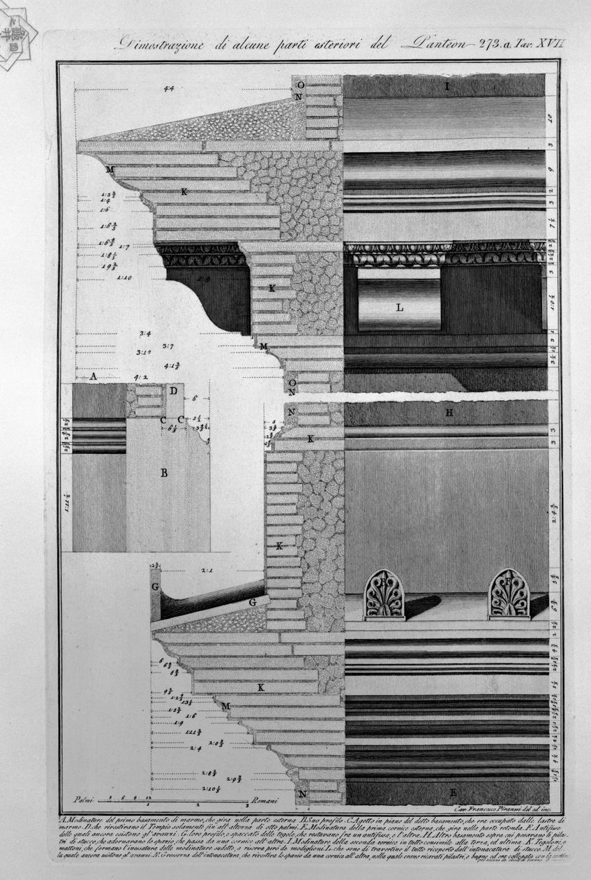 Pantheon, tav. XVII av Francesco Piranesi