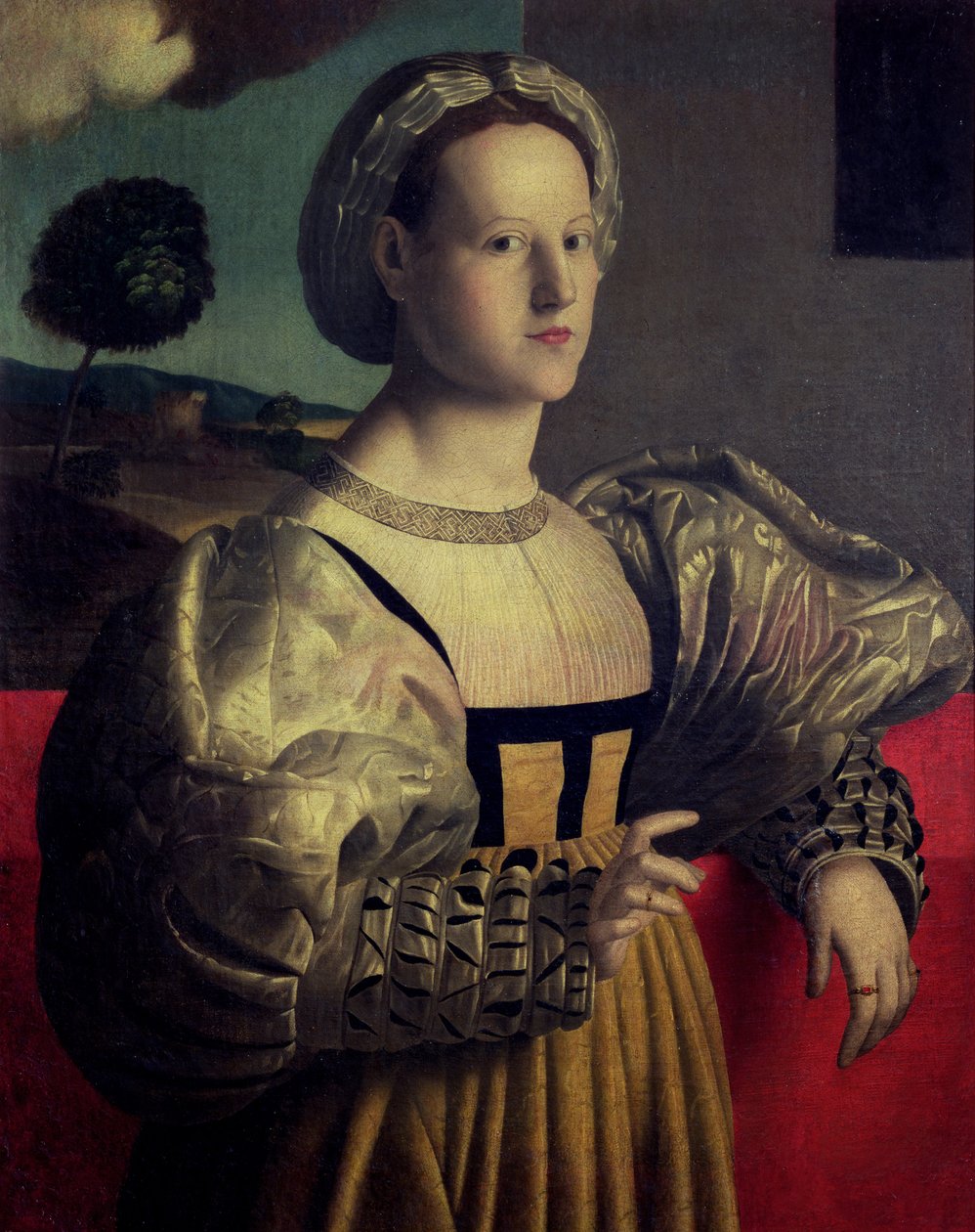 Porträtt av en dam av Francesco Ubertini Verdi Bachiacca