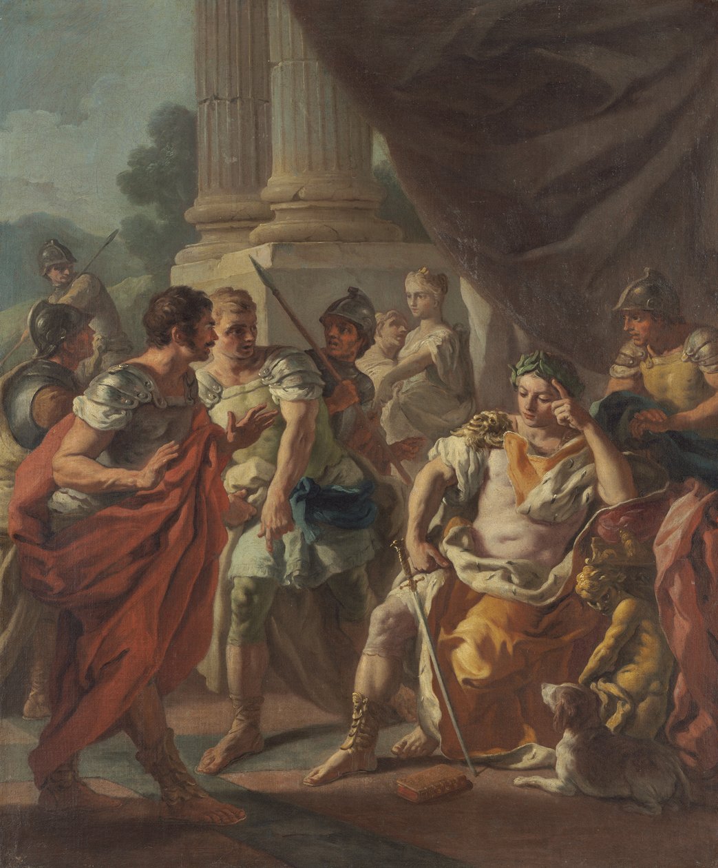 Alexander fördömer falskt beröm, 1760-9 av Francesco de Mura