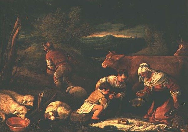 Pastoral scen av Francesco Bassano