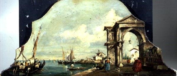 Capriccio Venetian Harbour View av Francesco (after) Guardi