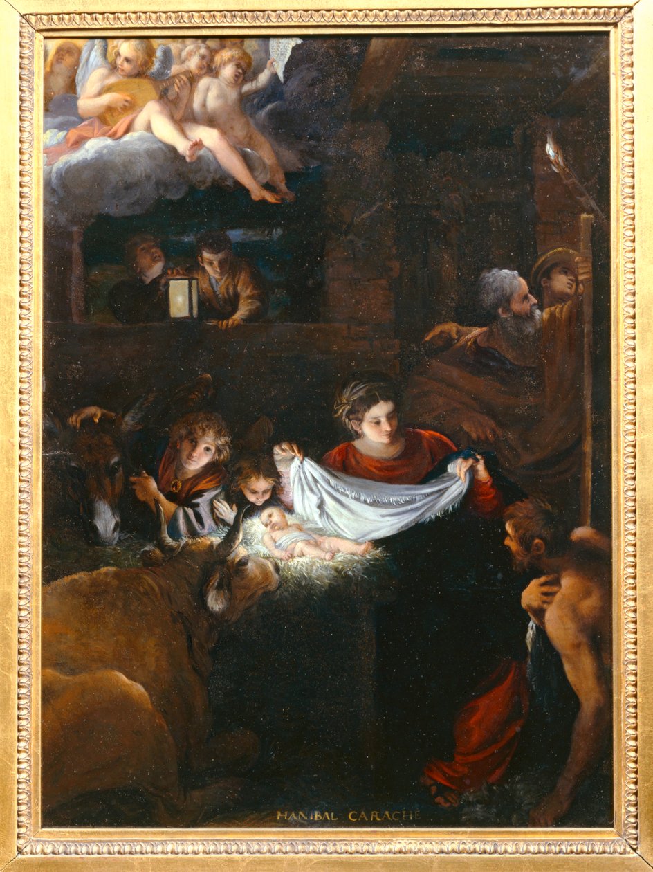 La Nativite - Födelsekyrkan... av Francesco Albani