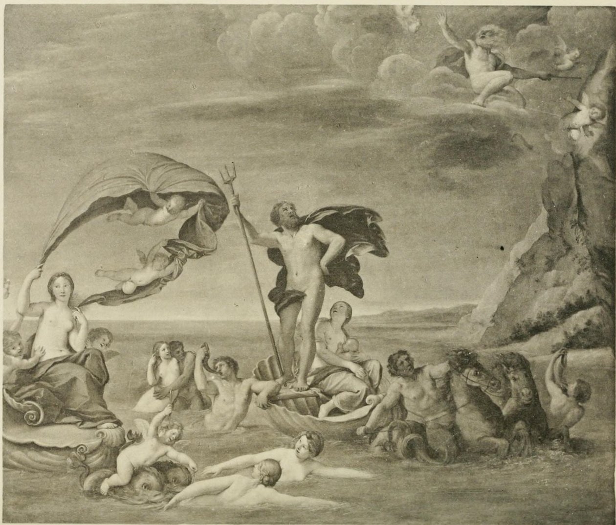 Det maritima riket, Neptunus och Amphitrite av Francesco Albani