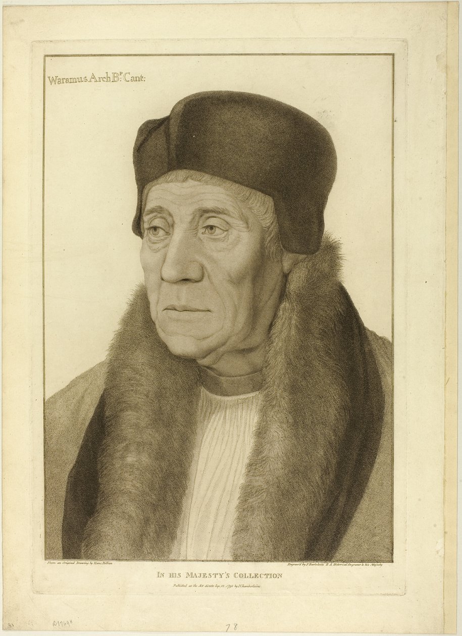 Ärkebiskop Warham av Francesco Bartolozzi