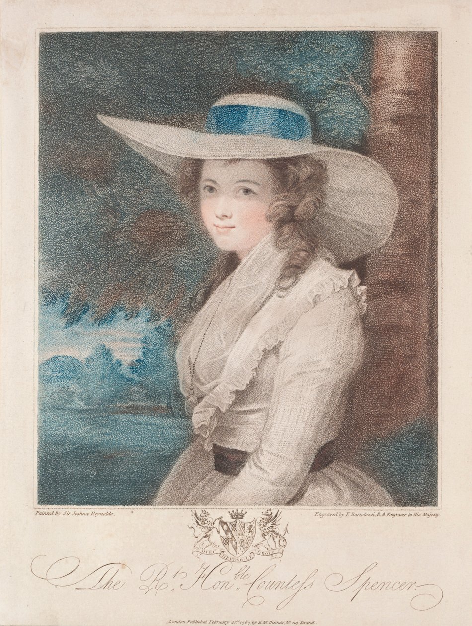 Grevinnan Spencer, 1787. av Francesco Bartolozzi