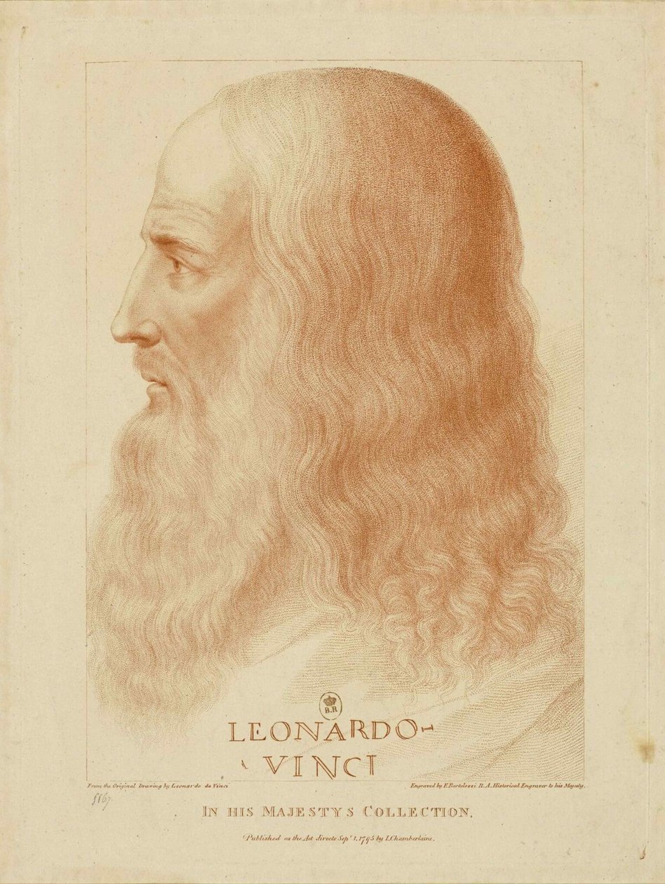 Leonardo da Vinci, 1795. av Francesco Bartolozzi