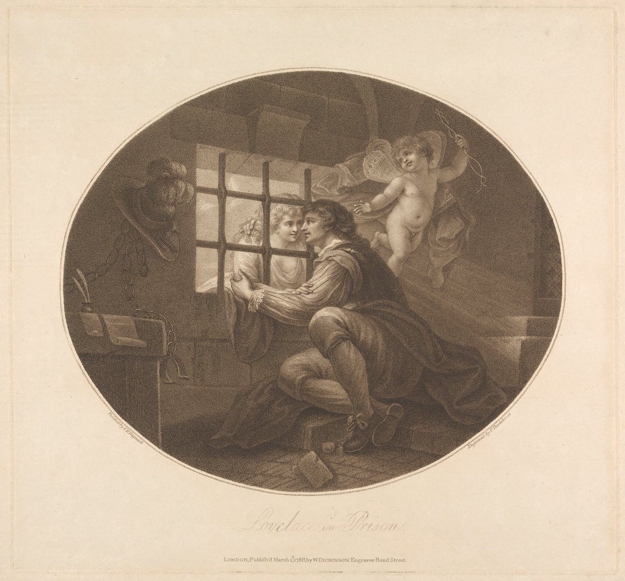 Lovelace i fängelset av Francesco Bartolozzi