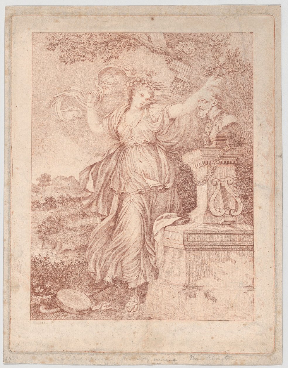 Mrs Abington som Thalia, 1783. av Francesco Bartolozzi