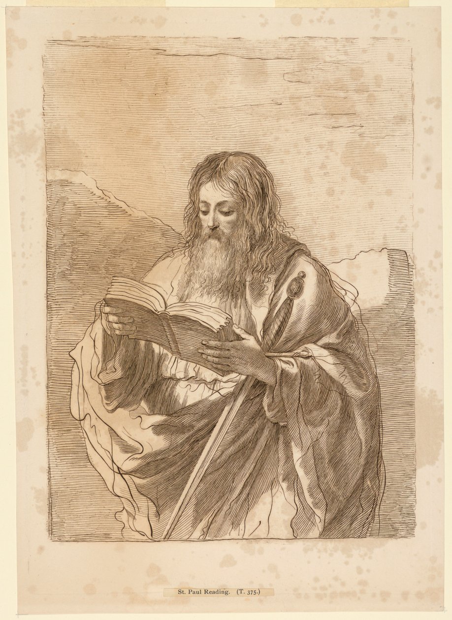 Saint Paul Reading av Francesco Bartolozzi
