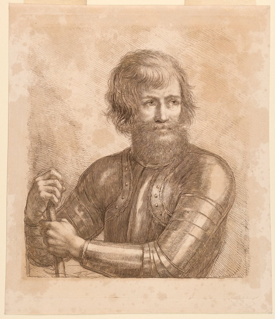 Krigare med en truncheon av Francesco Bartolozzi