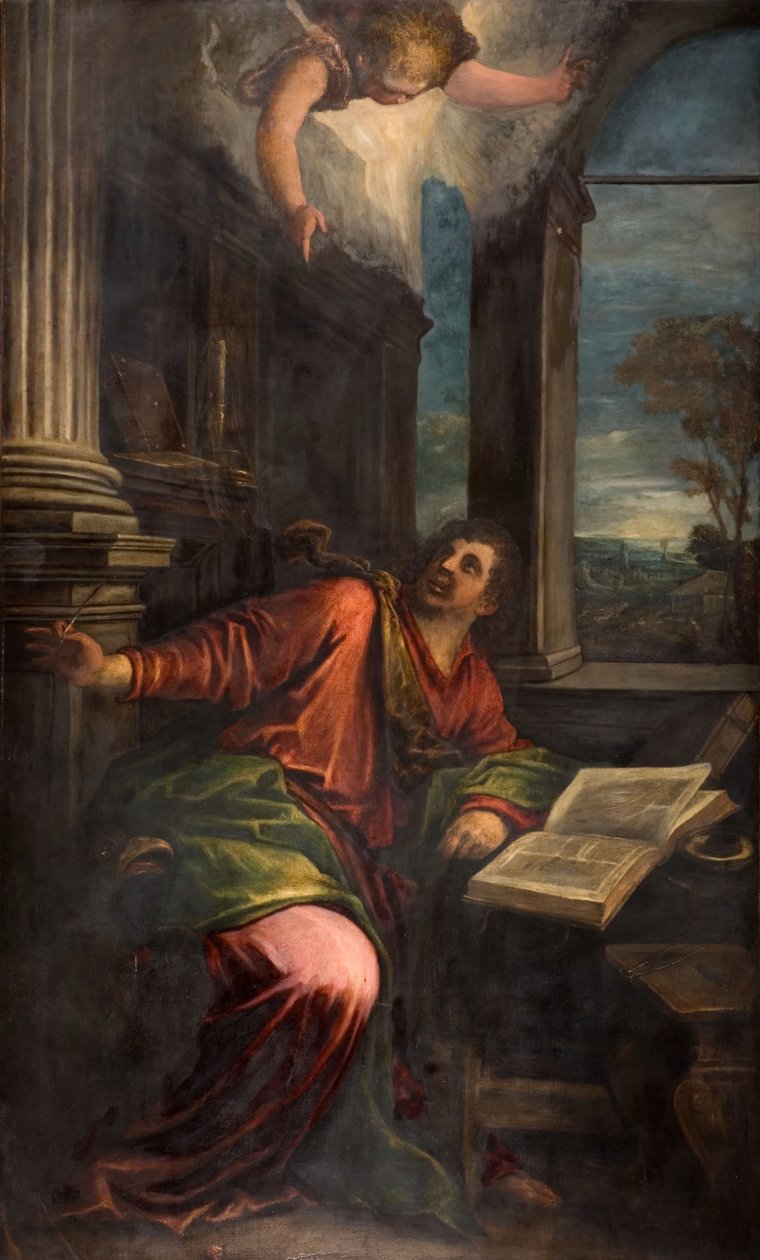 Johannes den gudomlige, 1592. av Francesco Bassano the Younger