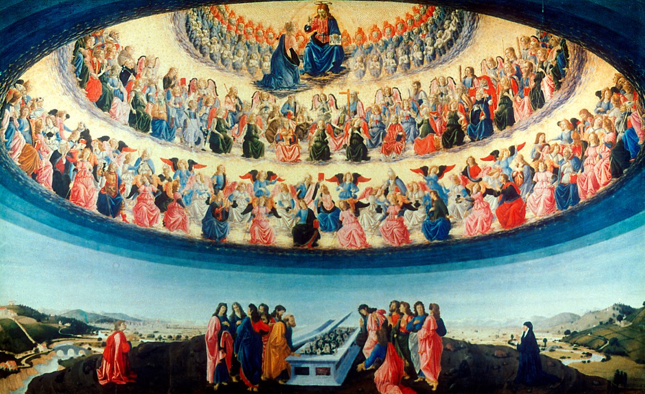Jungfruns antagande, c1475-1476 av Francesco Botticini