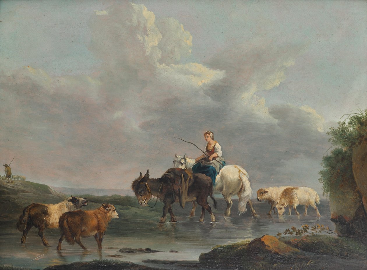 Herdinna vid bäcken av Francesco Casanova
