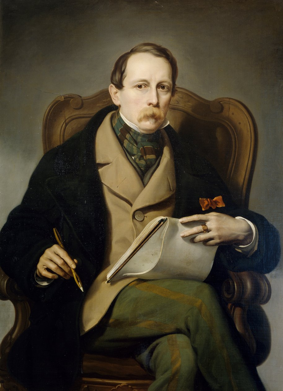 Självporträtt av Francis Coghetti (1802-1875) av Francesco Coghetti