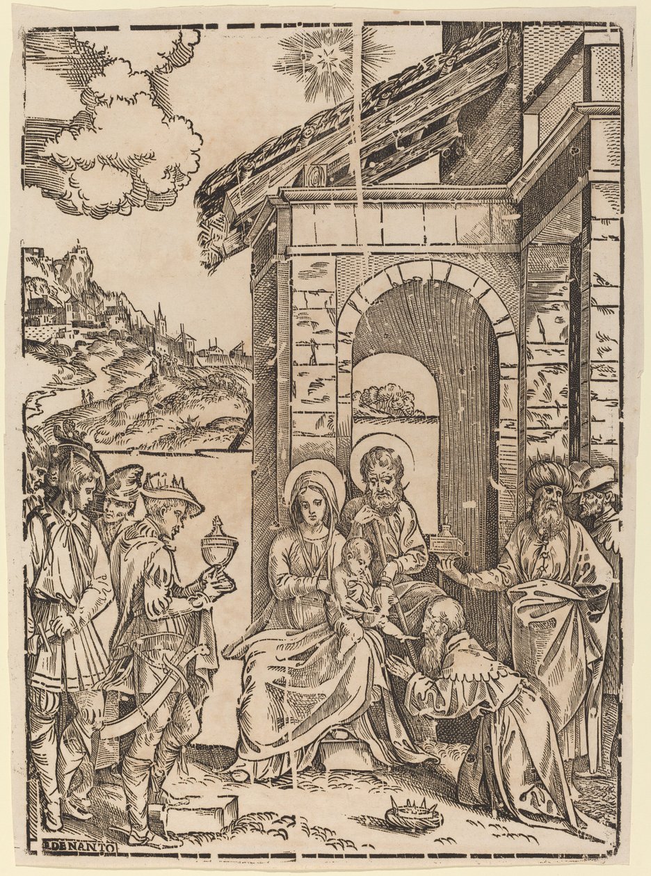 Tillbedjan av Magi av Francesco Denanto