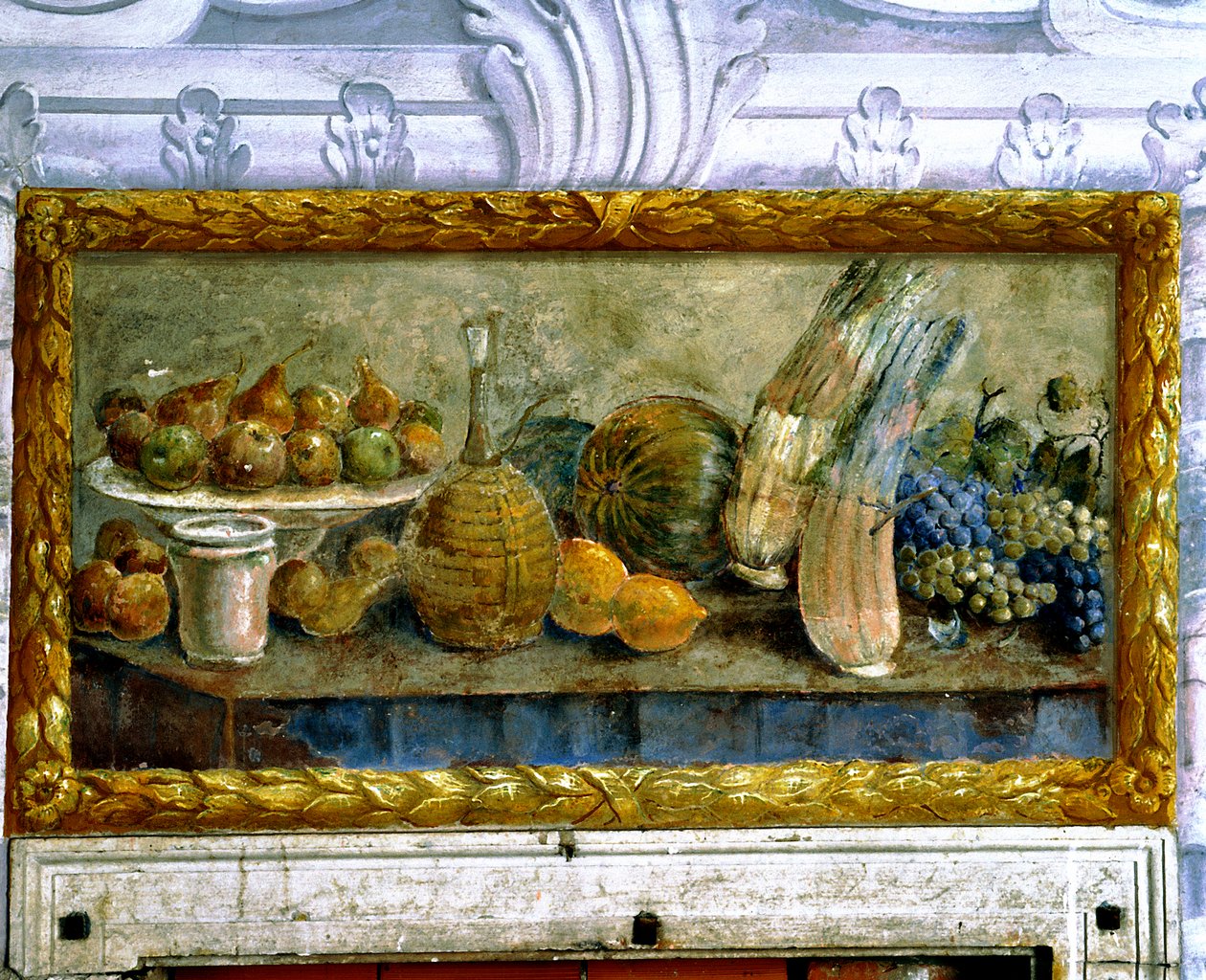 Stilleben med tistlar (fresk) av Francesco Ferrari