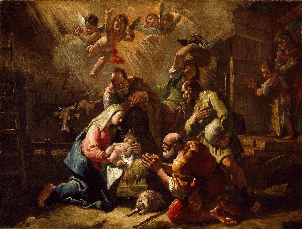 Herdarnas tillbedjan av Francesco Fontebasso
