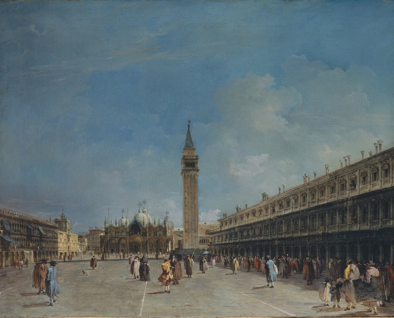 Piazza San Marco, 1760 av Francesco Guardi