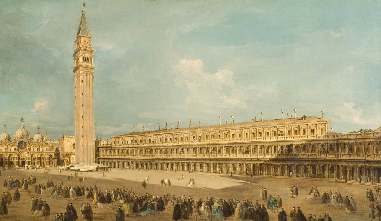 Piazza San Marco i Venedig av Francesco Guardi