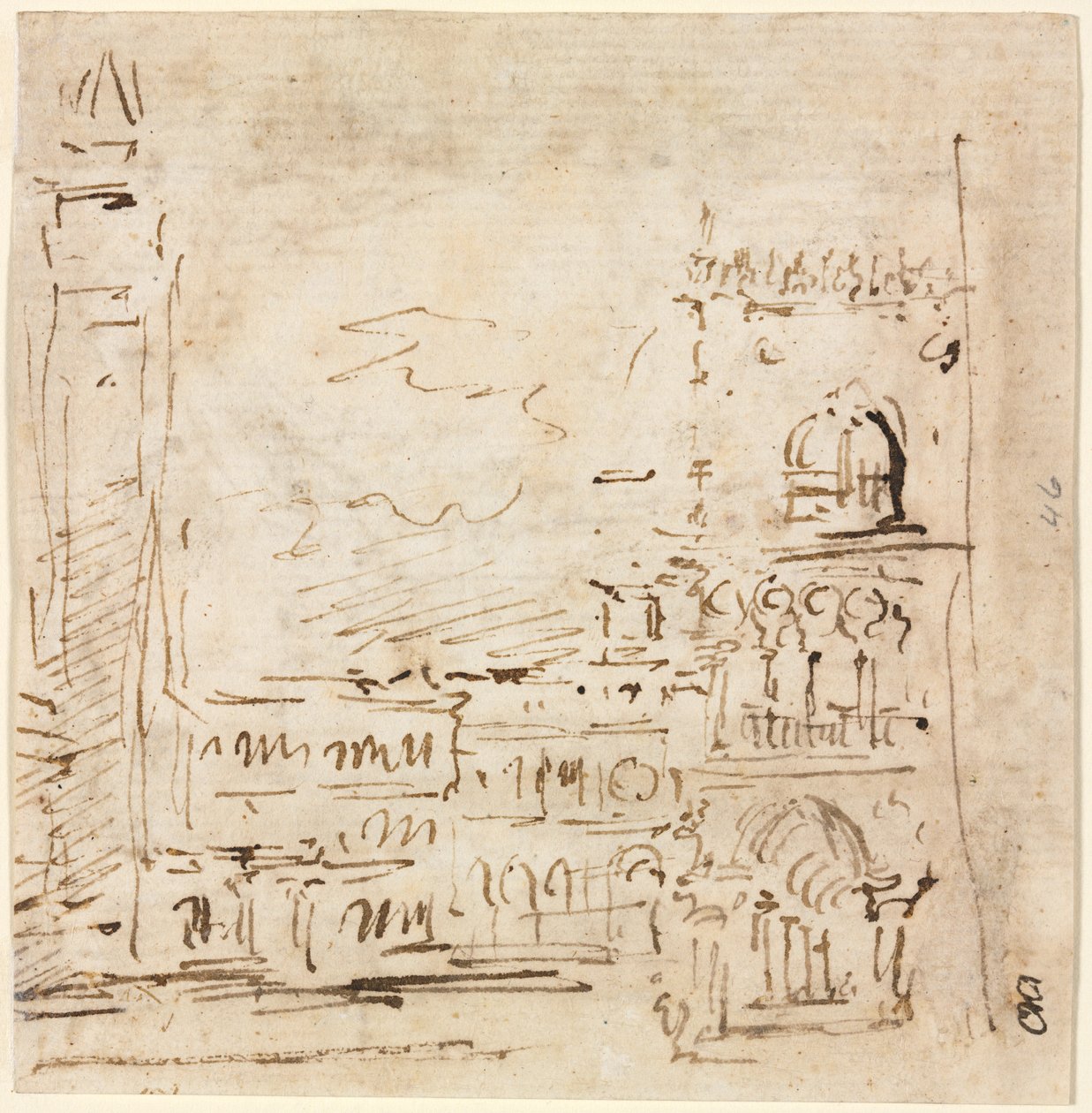 Piazza San Marco med Doges palats, 1773-1778. av Francesco Guardi