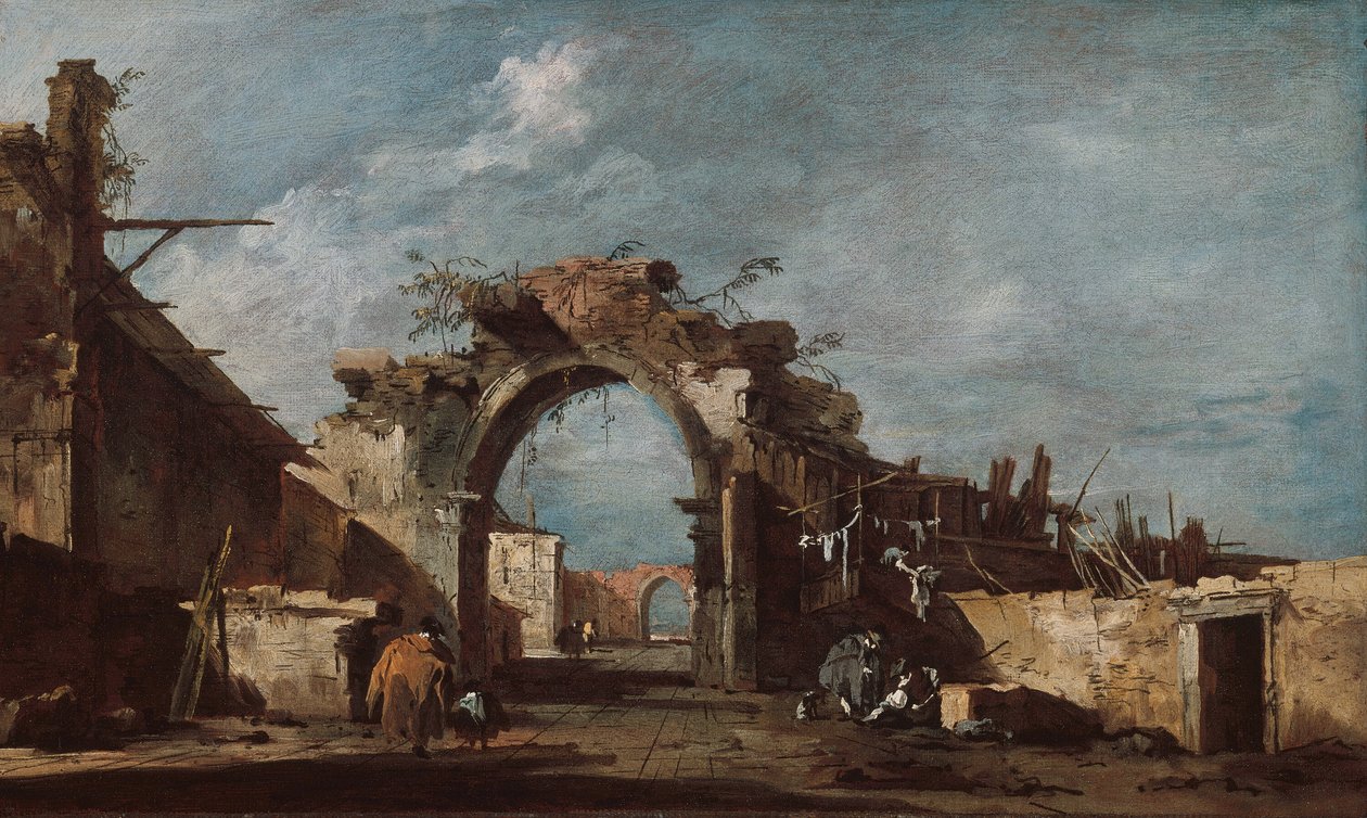 Förstörd valvbåge av Francesco Guardi