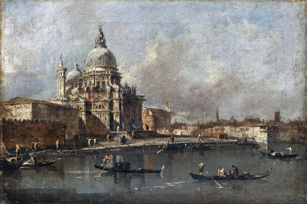 Santa Maria della Salute i Venedig av Francesco Guardi