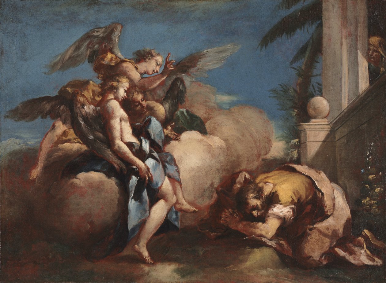 Änglarna som uppenbarade sig för Abraham av Francesco Guardi