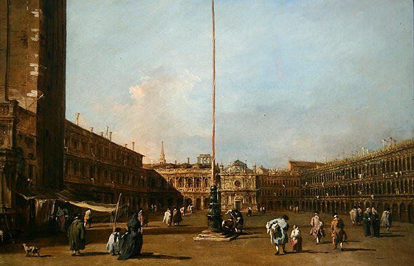 Piazza San Marco, Venedig av Francesco Guardi