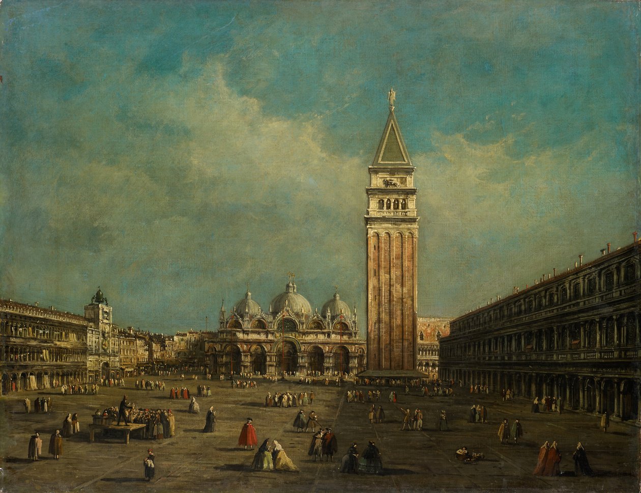 Piazza San Marco i Venedig av Francesco Guardi