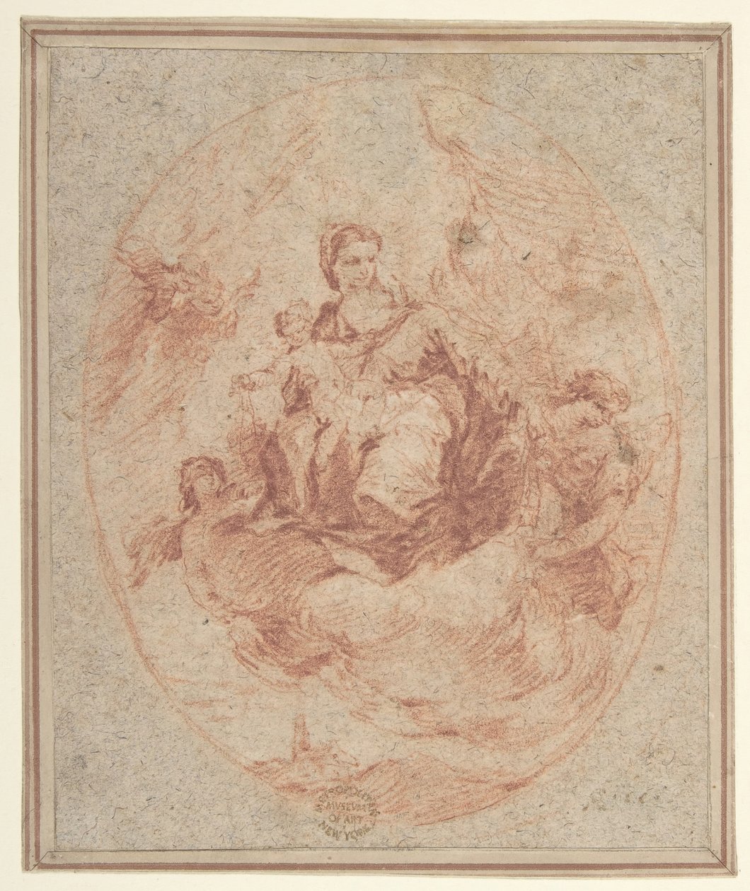 Jungfrun och barnet som håller skulderblad, 1712-93. av Francesco Guardi.