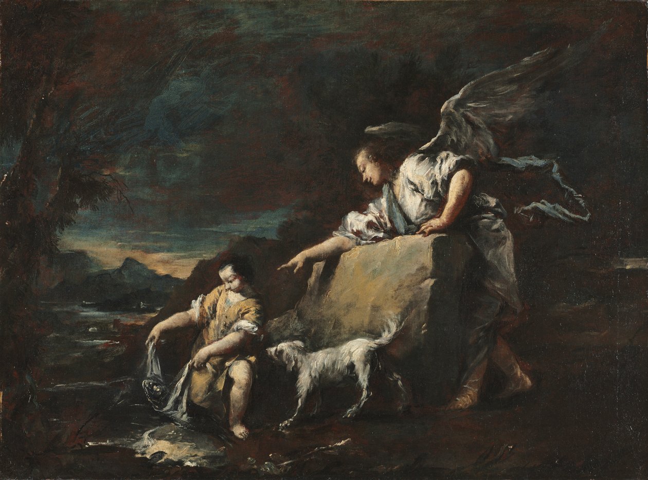 Tobias och ängeln av Francesco Guardi