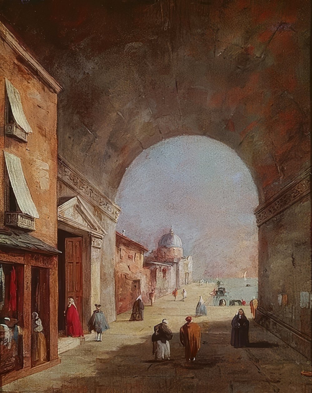 Venetianskt landskap av Francesco Guardi