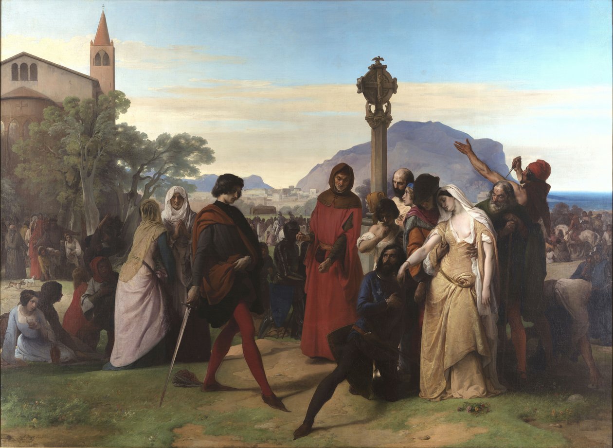Italienska: I vespri siciliani Den sicilianska vespern av Francesco Hayez