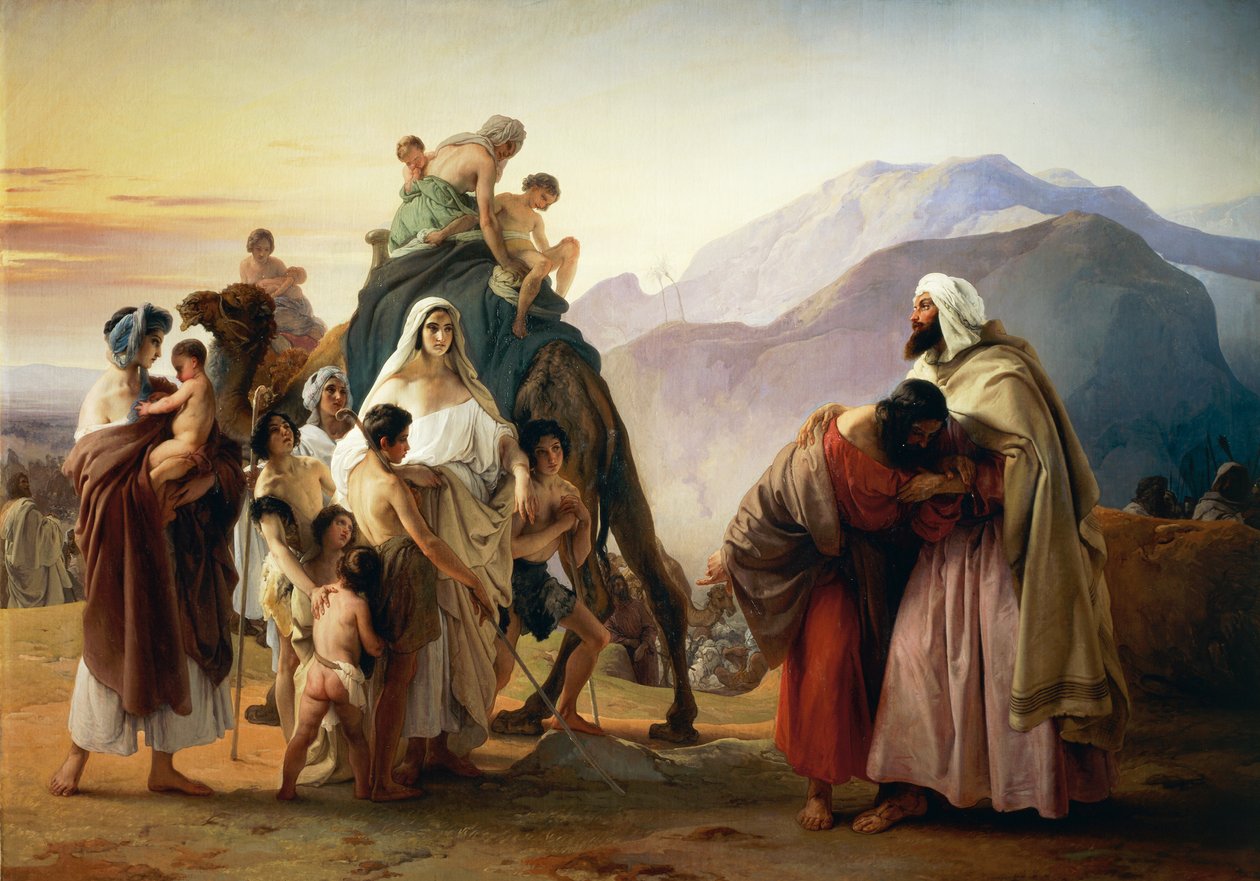Esaus försoning med Jakob av Francesco Hayez