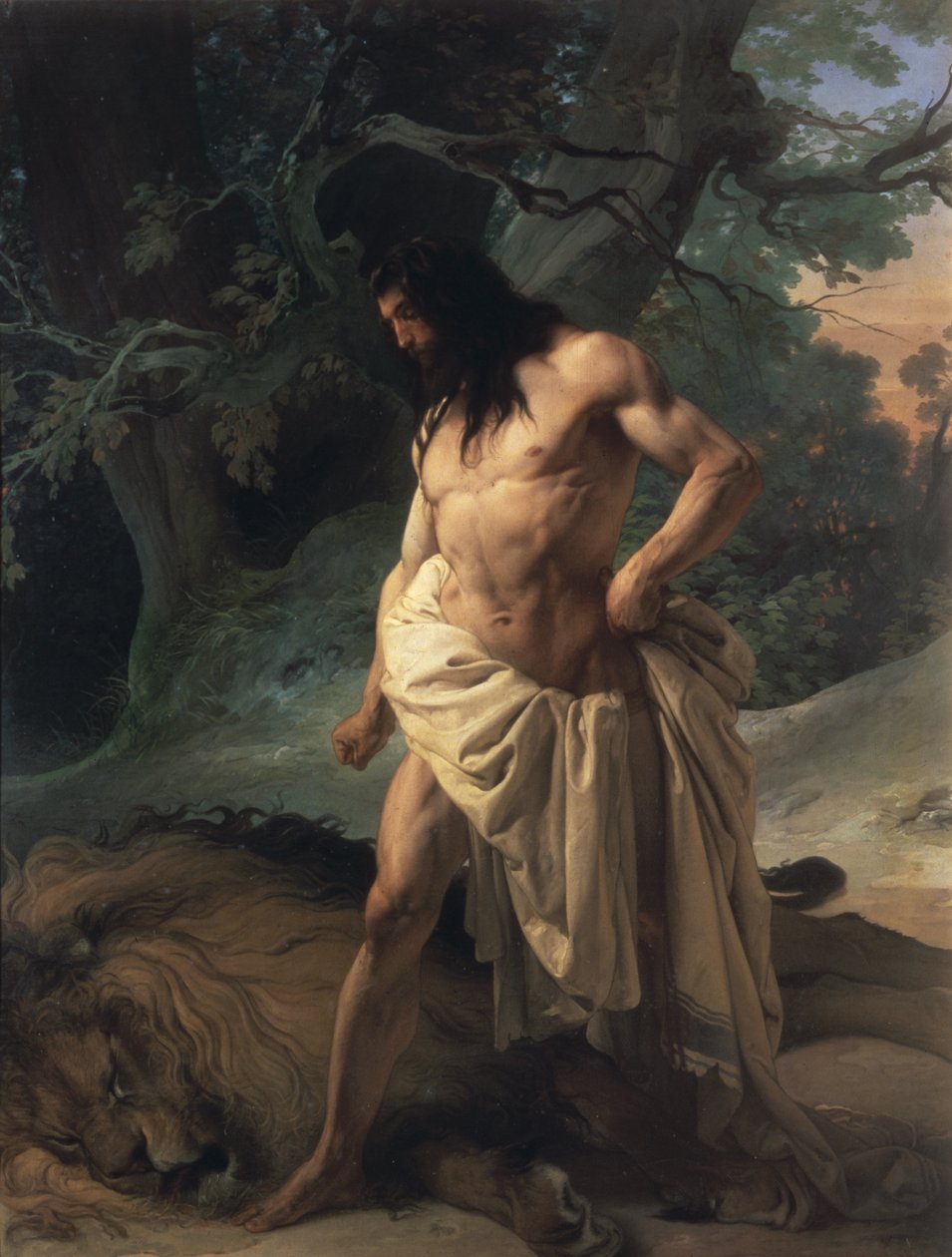 Simson dräper lejonet av Francesco Hayez