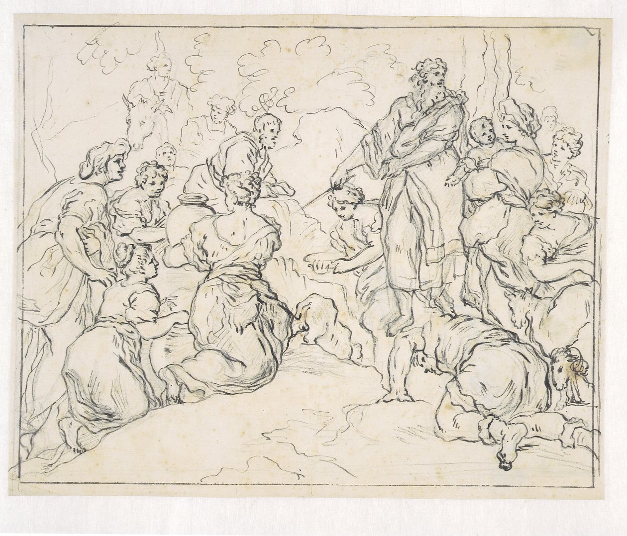 Moses slår mot klippan av Francesco La Marra