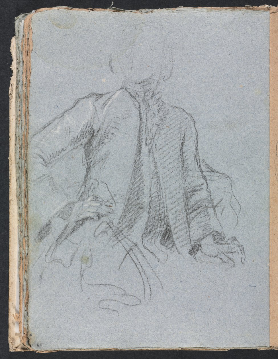 Verona Skissbok: Gentleman sida 54, 1760. av Francesco Lorenzi