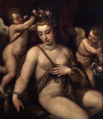 Venus och Keruber av Francesco Montemezzano