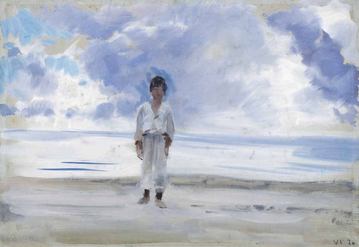 Pojke på stranden av Francesco Paolo Michetti