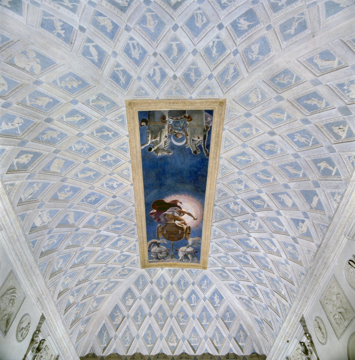 Solen och månen (fresk) av Francesco Primaticcio