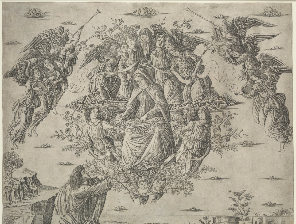 Jungfruns antagande, ca. 1495. av Francesco Rosselli